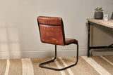 Nkuku Narwana Leather Desk Chair Aged Tan