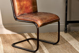 Nkuku Narwana Leather Desk Chair Aged Tan