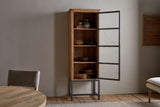 Nkuku Nirvi Mango Wood & Iron Tall Cabinet Black