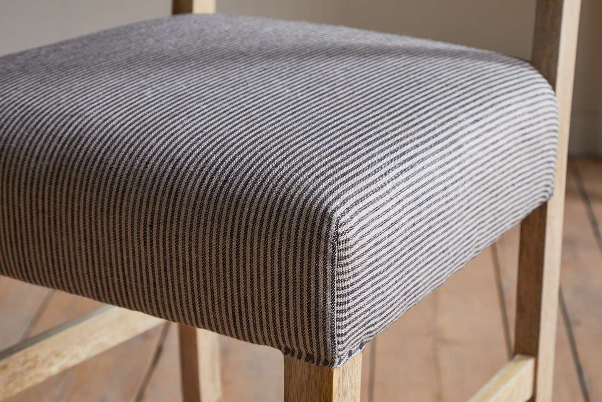 Nkuku Nadeeka Linen Upholstered Counter Chair Soft Grey