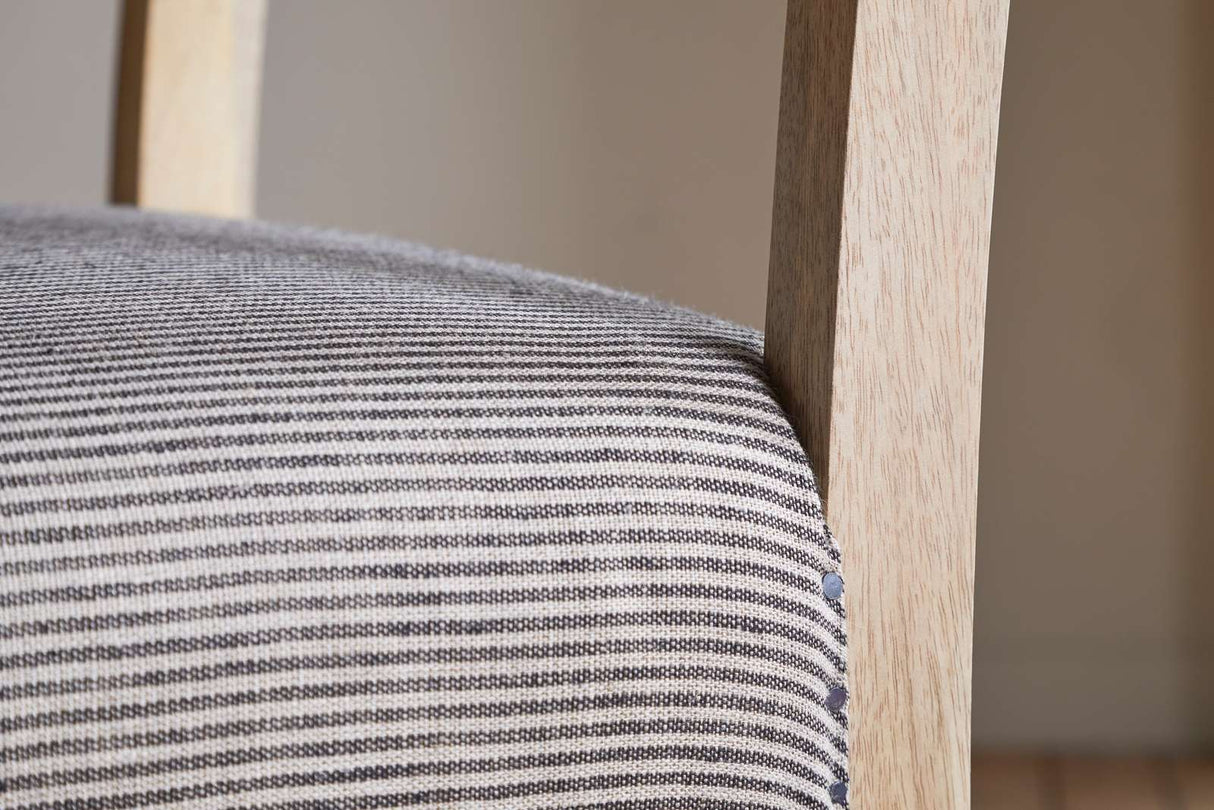 Nkuku Nadeeka Linen Upholstered Counter Chair Soft Grey