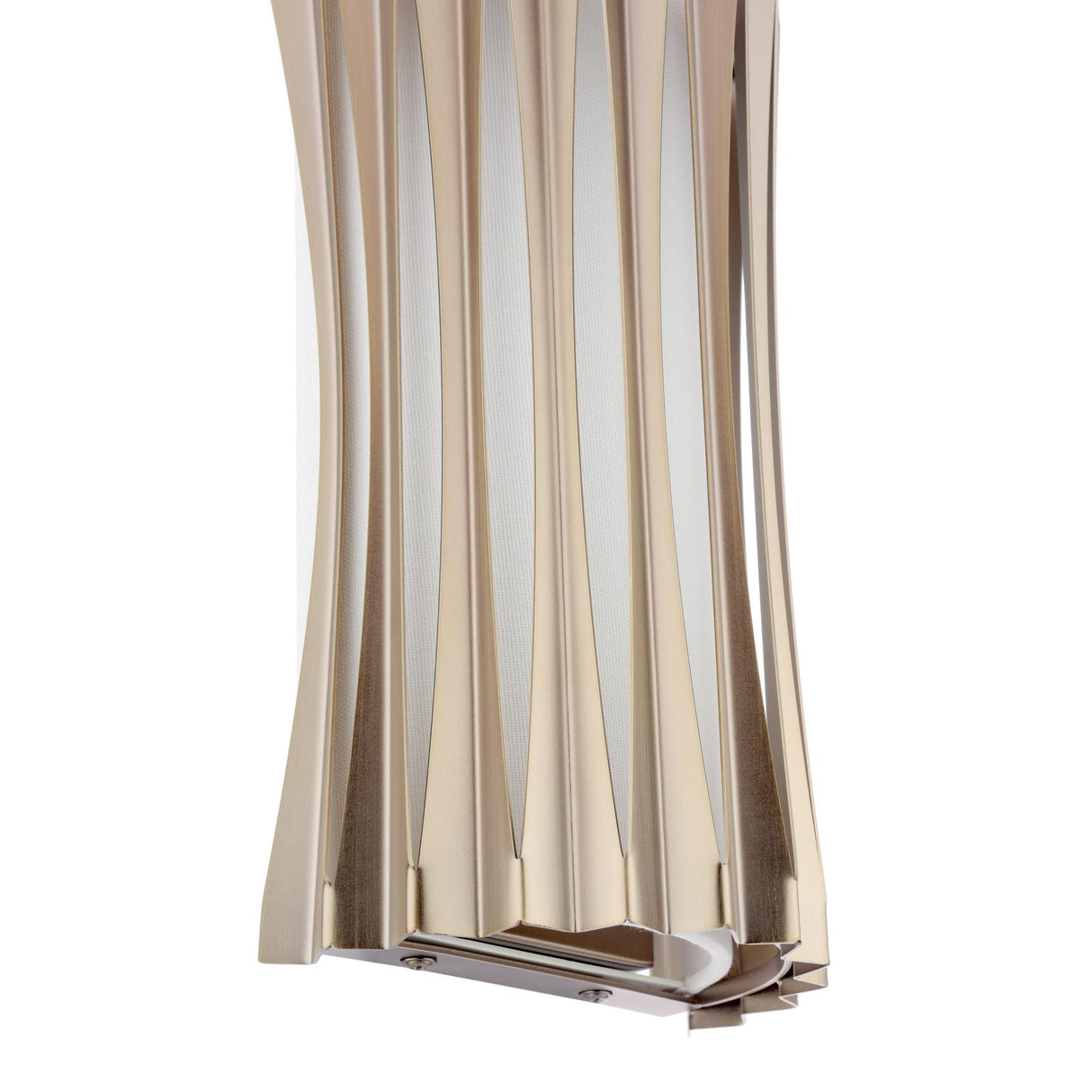 Dar Netra 2 Light Wall Light Satin Bronze and Ivory