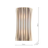 Dar Netra 2 Light Wall Light Satin Bronze and Ivory
