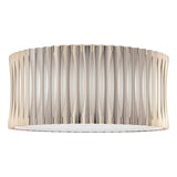 Dar Netra 3 Light Flush Satin Bronze and Ivory