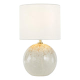 Dar Nicolette Twin Pack Table Lamp Pink and Cream Ceramic With Linen Shade