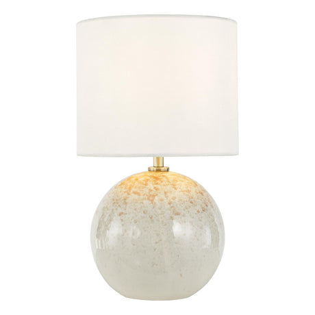 Dar Nicolette Twin Pack Table Lamp Pink and Cream Ceramic With Linen Shade