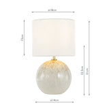 Dar Nicolette Twin Pack Table Lamp Pink and Cream Ceramic With Linen Shade