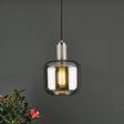 Dar Nikolas Solid Brass Pendant Smoked Glass –  from Amos Lighting + Home