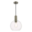 Dar Nikolas Antique Chrome Pendant Round Glass –  from Amos Lighting + Home