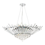 Dar Nimbus 9 Light Chandelier Crystal and Polished Chrome –  from Amos Lighting + Home