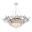 Dar Nimbus 9 Light Chandelier Crystal and Polished Chrome –  from Amos Lighting + Home