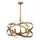 Dar Nitya 5lt Pendant Chandelier Oxidised Copper –  from Amos Lighting + Home