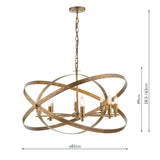 Dar Nitya 8lt Pendant Chandelier Oxidised Copper –  from Amos Lighting + Home