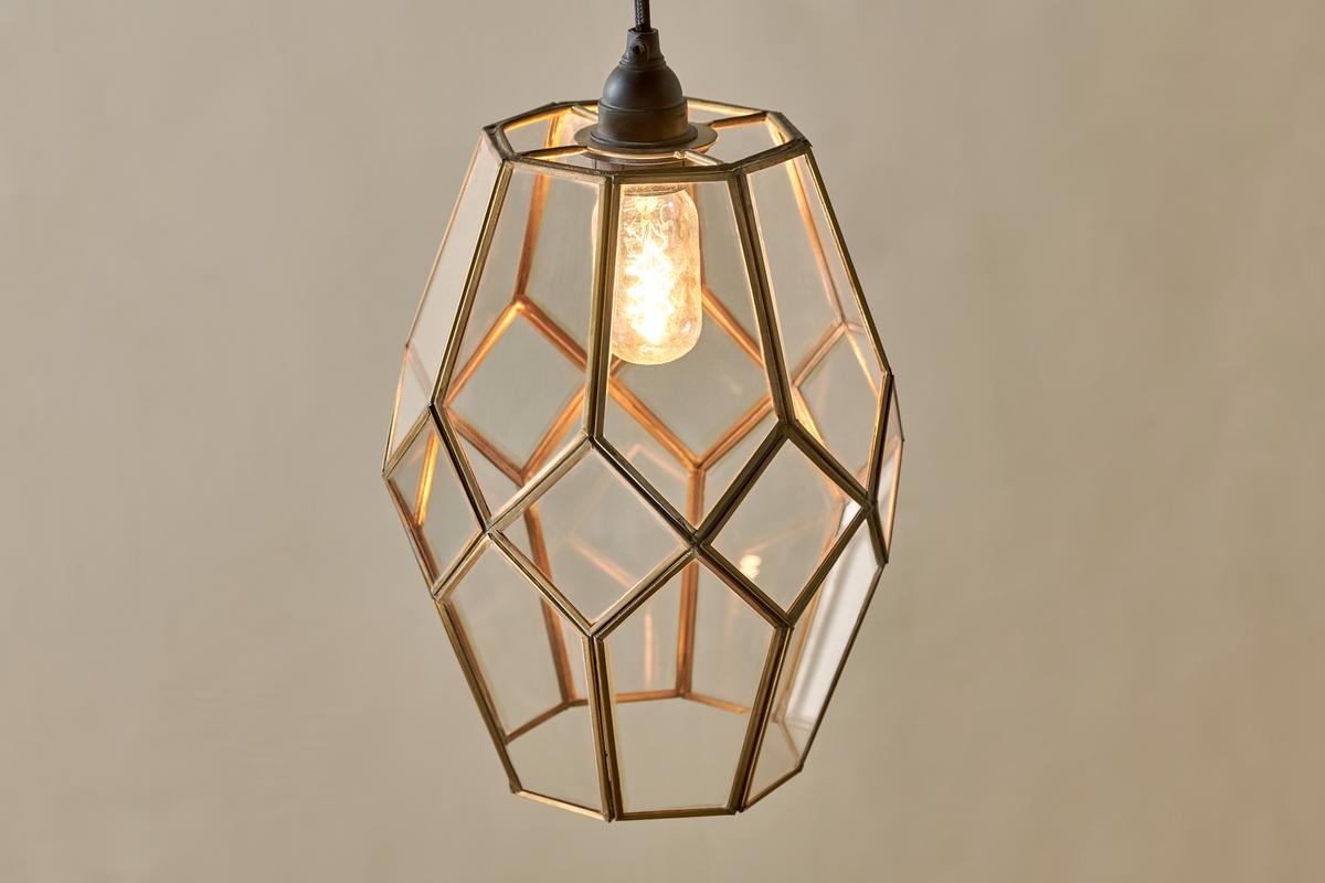 Nkuku Nazat Panelled Glass Easy Fit Lampshade