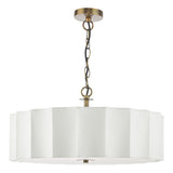 Dar Noura 3 Light Pendant Ivory and Antique Bronze