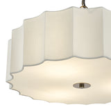 Dar Noura 3 Light Pendant Ivory and Antique Bronze