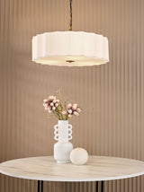 Dar Noura 3 Light Pendant Ivory and Antique Bronze