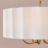 Dar Noura 5 Light Pendant Antique Bronze and Ivory Scallop Shade