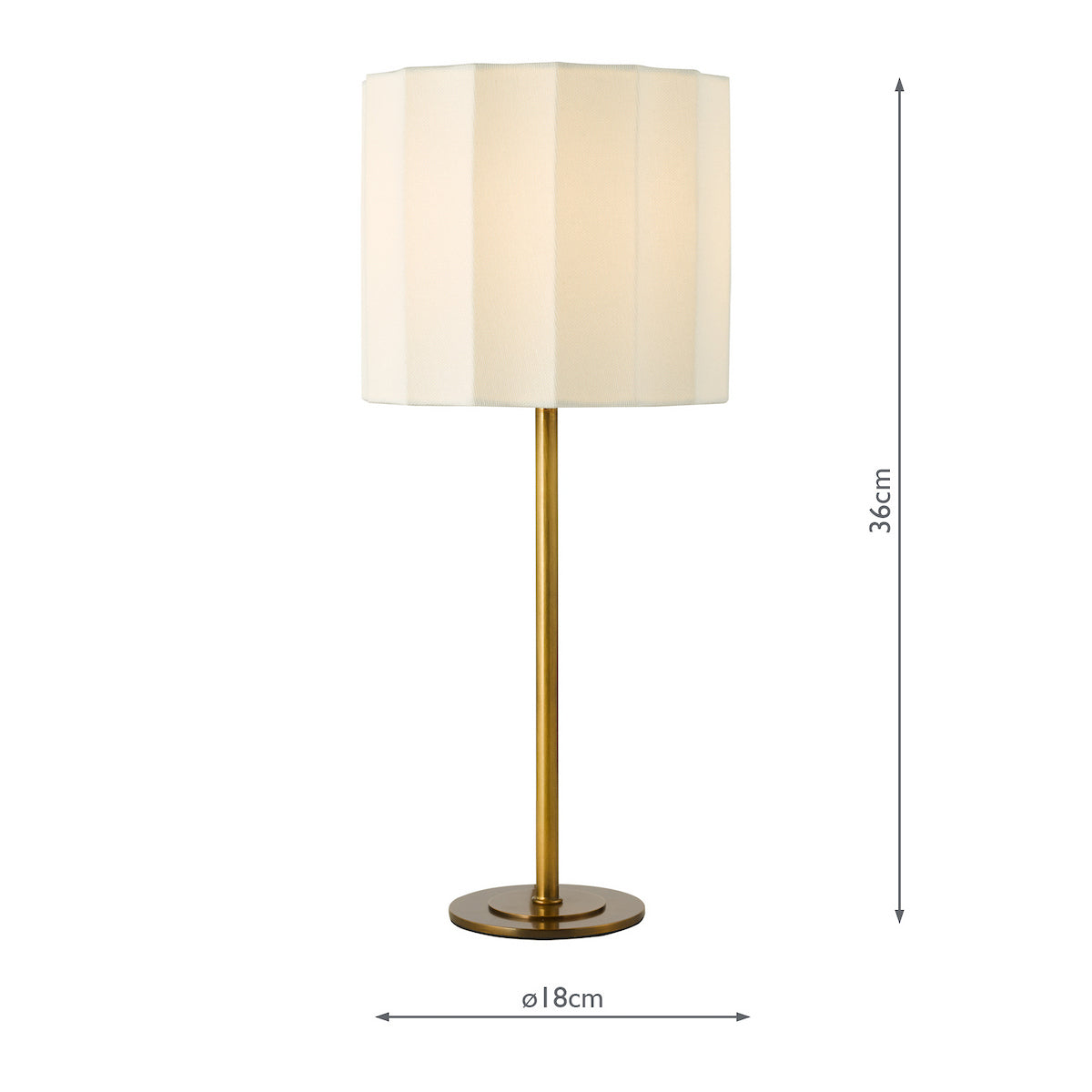 Dar Noura Table Lamp Antique Bronze and Ivory With Shade
