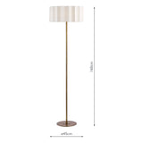 Dar Noura Floor Lamp Antique Bronze and Ivory Ivory Scallop Shade