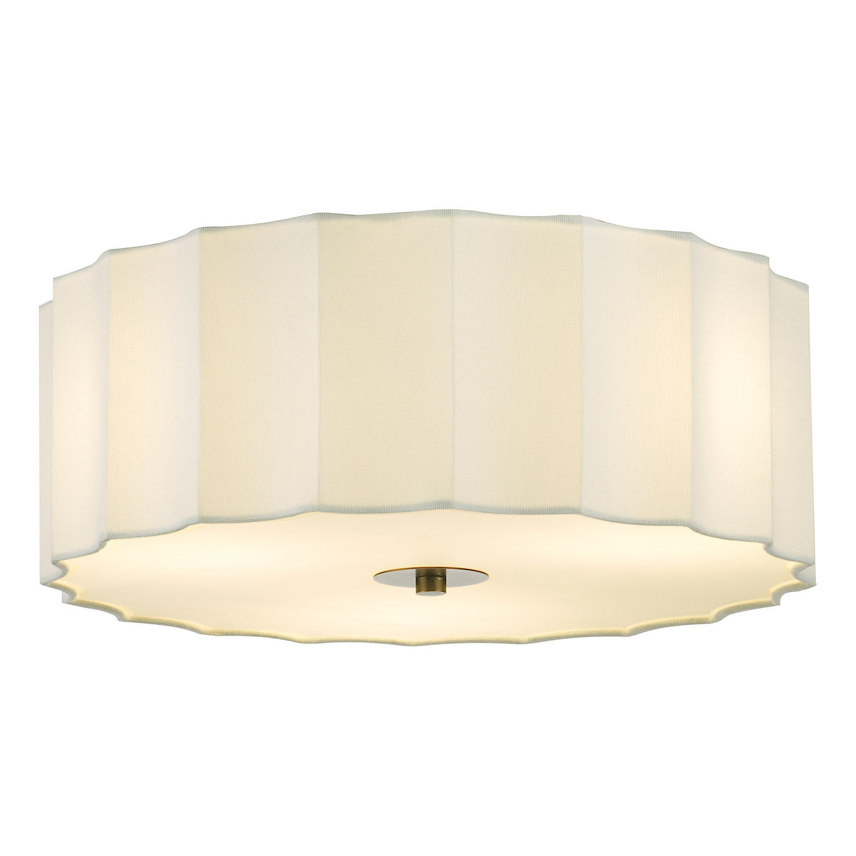 Dar Noura 3 Light Flush Ivory and White