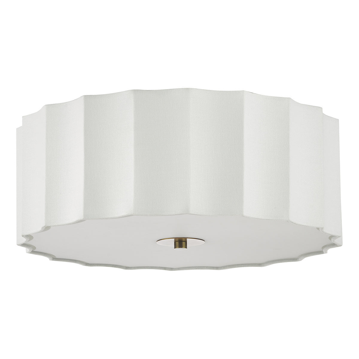 Dar Noura 3 Light Flush Ivory and White