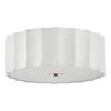 Dar Noura 3 Light Flush Ivory and White