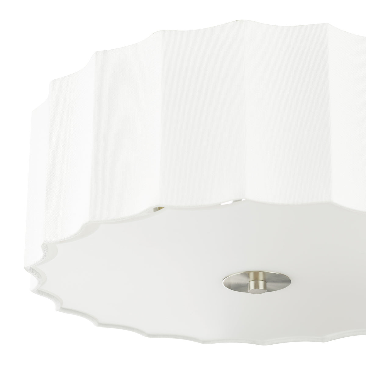 Dar Noura 3 Light Flush Ivory and White