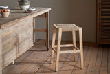 Nkuku Aamani Mango Wood & Cord Counter Stool Natural