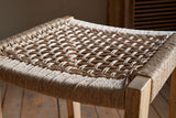 Nkuku Aamani Mango Wood & Cord Counter Stool Natural