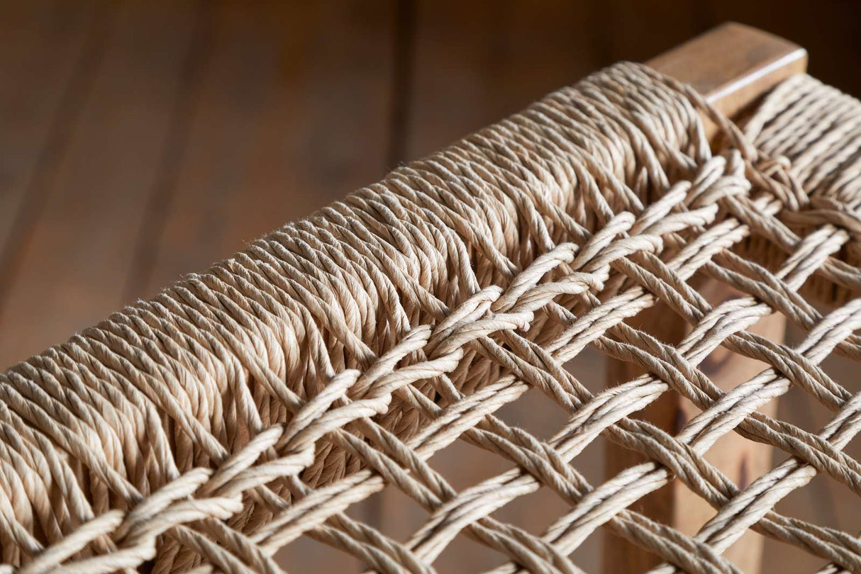 Nkuku Aamani Mango Wood & Cord Counter Stool Natural