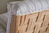 Nkuku Abe Deconstructed Linen Armchair Stripe Natural