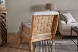 Nkuku Abe Deconstructed Linen Armchair Stripe Natural
