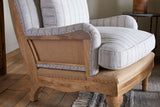 Nkuku Abe Deconstructed Linen Armchair Stripe Natural