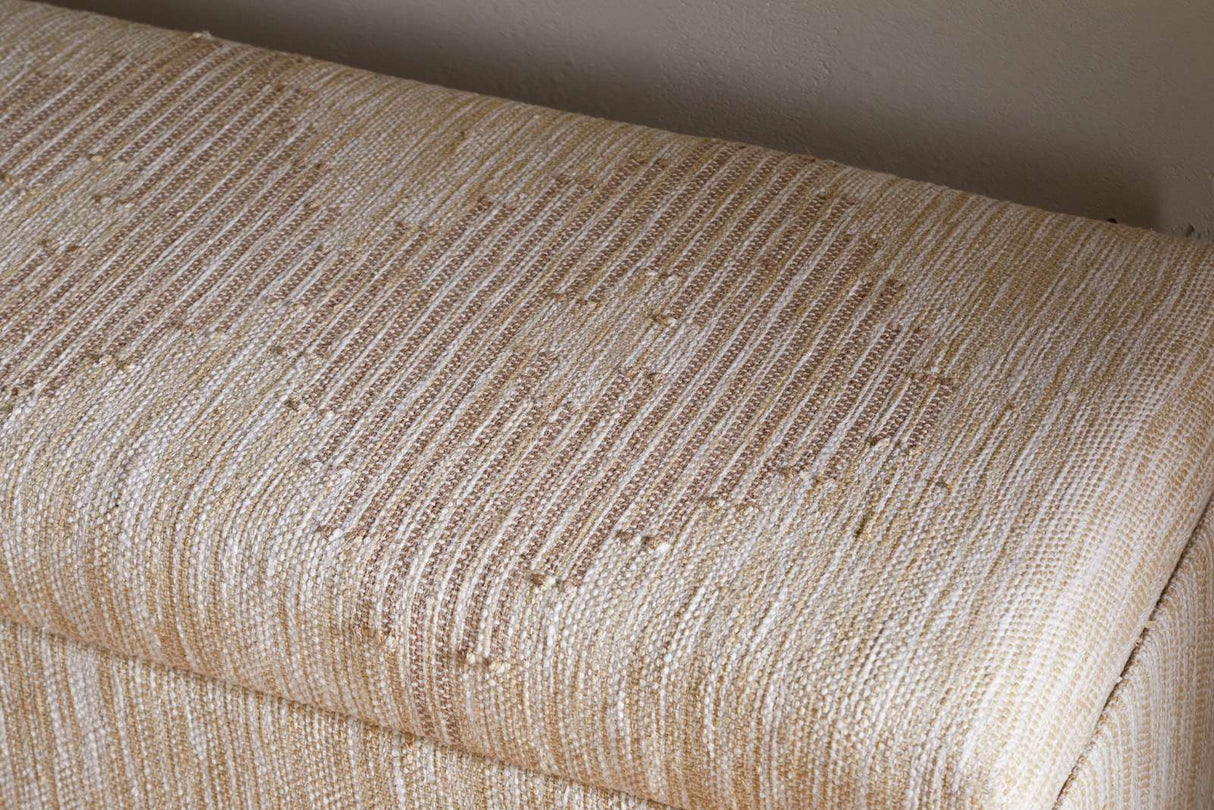Nkuku Aranya Cotton & Jute Upholstered Storage Bench Natural