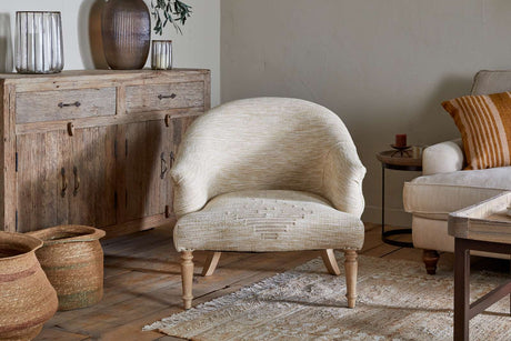 Nkuku Aranya Cotton & Jute Occasional Chair Natural