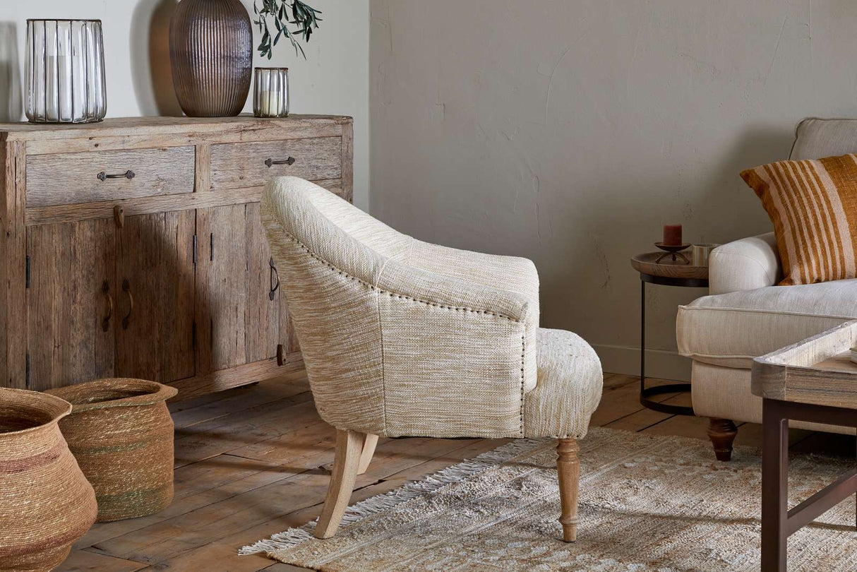 Nkuku Aranya Cotton & Jute Occasional Chair Natural