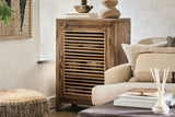 Nkuku Ibo Reclaimed Wood Slatted Low Cabinet Natural