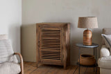 Nkuku Ibo Reclaimed Wood Slatted Low Cabinet Natural