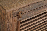 Nkuku Ibo Reclaimed Wood Slatted Low Cabinet Natural