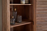 Nkuku Ibo Reclaimed Wood Slatted Tall Cabinet  Natural Tall