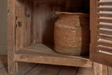 Nkuku Ibo Reclaimed Wood Slatted Tall Cabinet  Natural Tall
