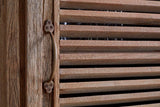 Nkuku Ibo Reclaimed Wood Slatted Tall Cabinet  Natural Tall
