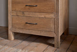 Nkuku Iya Reclaimed Wood Tall Boy Chest of Drawers Natural