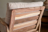 Nkuku Jaya Acacia Wood & Linen Occasional Chair Natural