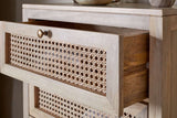 Nkuku Kanz Mango Wood Tall Boy Chest of Drawers Natural