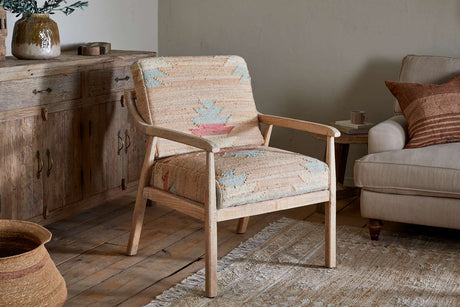 Nkuku Kavya Kilim Occasional Armchair Natural