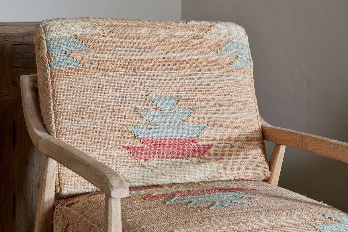 Nkuku Kavya Kilim Occasional Armchair Natural