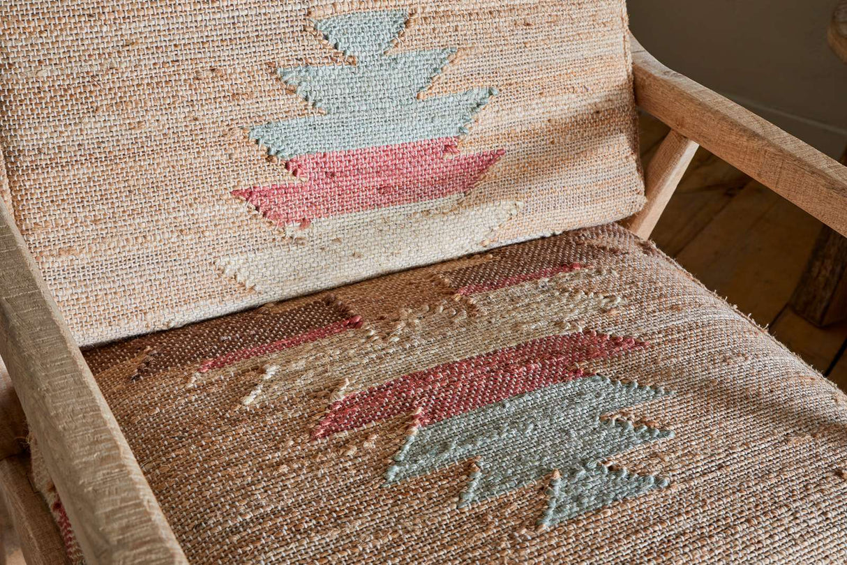 Nkuku Kavya Kilim Occasional Armchair Natural