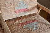 Nkuku Kavya Kilim Occasional Armchair Natural